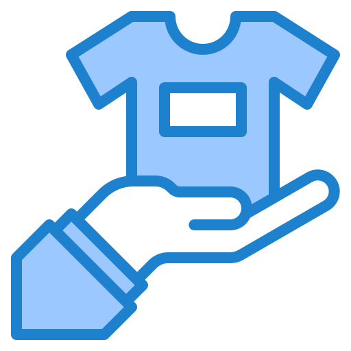 Cloth srip Blue icon