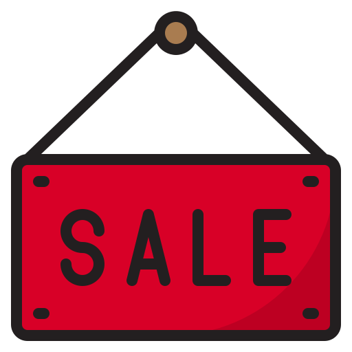 Sale sign srip Lineal Color icon