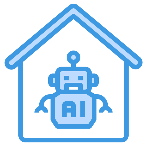 Artificial intelligence itim2101 Blue icon