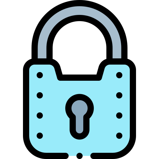 Lock Detailed Rounded Lineal color icon