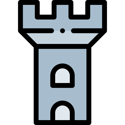 要塞 Detailed Rounded Lineal color icon