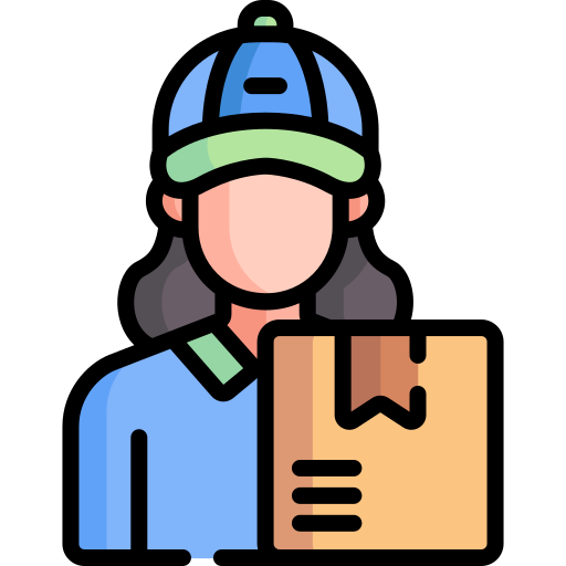 Delivery courier Special Lineal color icon