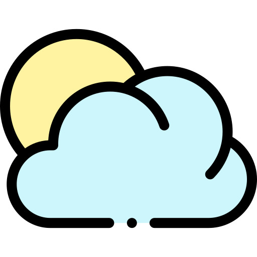 雲と太陽 Detailed Rounded Lineal color icon