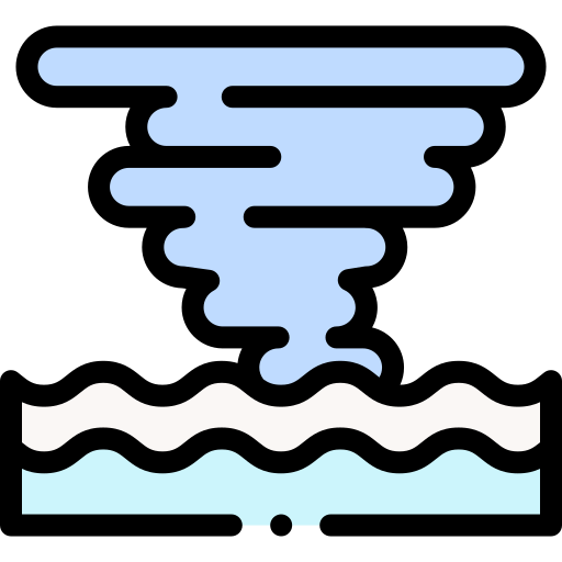 ハリケーン Detailed Rounded Lineal color icon