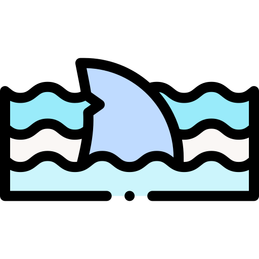 Shark Detailed Rounded Lineal color icon