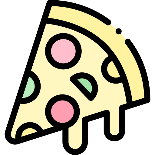 fatia de pizza Detailed Rounded Lineal color Ícone