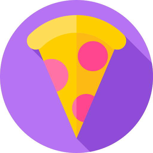 pizza stück Flat Circular Flat icon