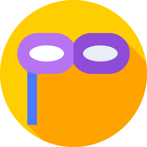 máscara de ojos Flat Circular Flat icono