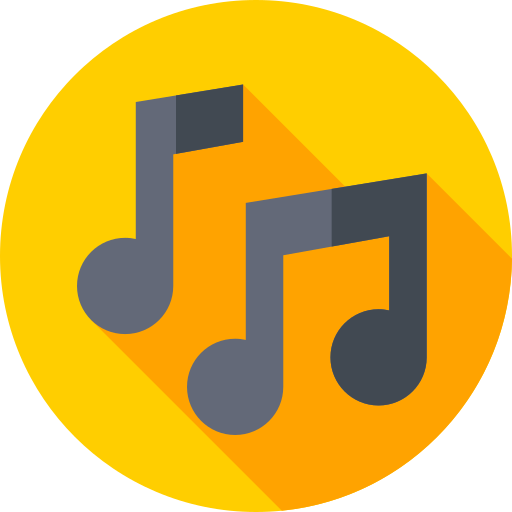 Musical notes Flat Circular Flat icon