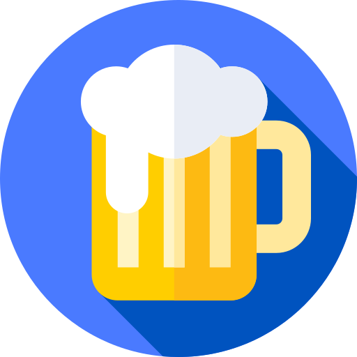 jarro de cerveza Flat Circular Flat icono