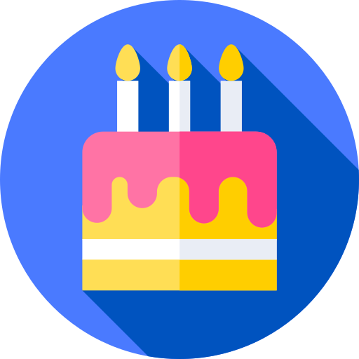 pastel de cumpleaños Flat Circular Flat icono