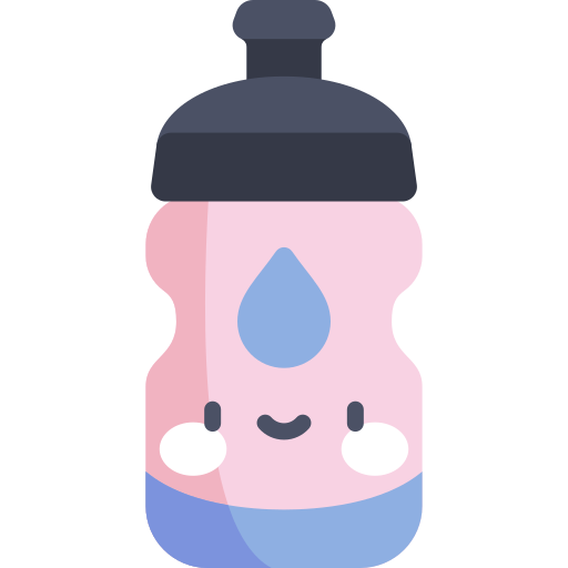 botella de agua Kawaii Flat icono