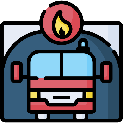 Fire station Special Lineal color icon