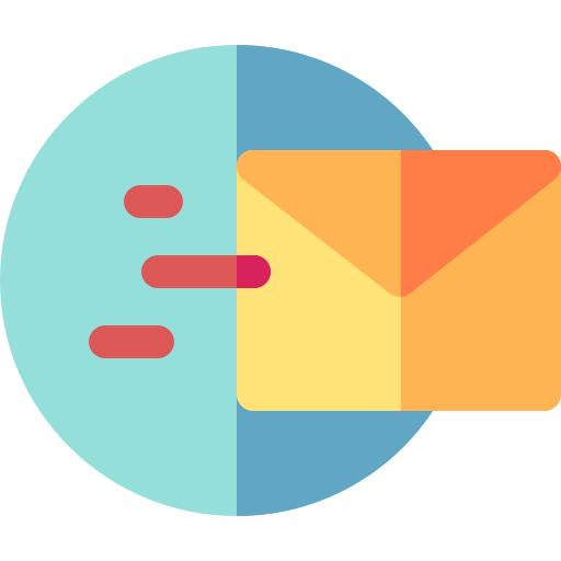 correo Basic Rounded Flat icono