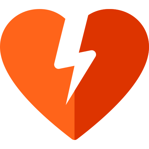 Broken heart Basic Rounded Flat icon