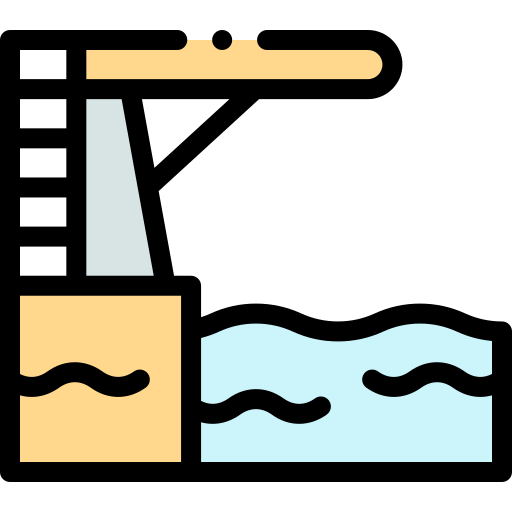 platforma do nurkowania Detailed Rounded Lineal color ikona