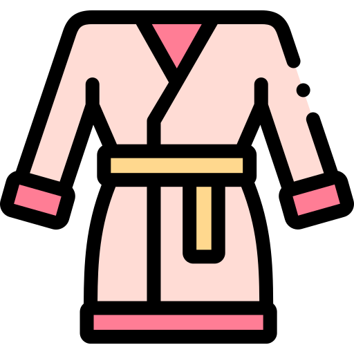 Bathrobe Detailed Rounded Lineal color icon