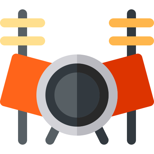 Drum set Basic Rounded Flat icon