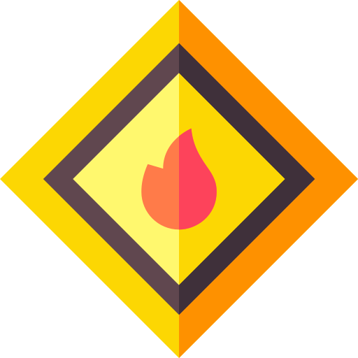 segno di fuoco Basic Straight Flat icona