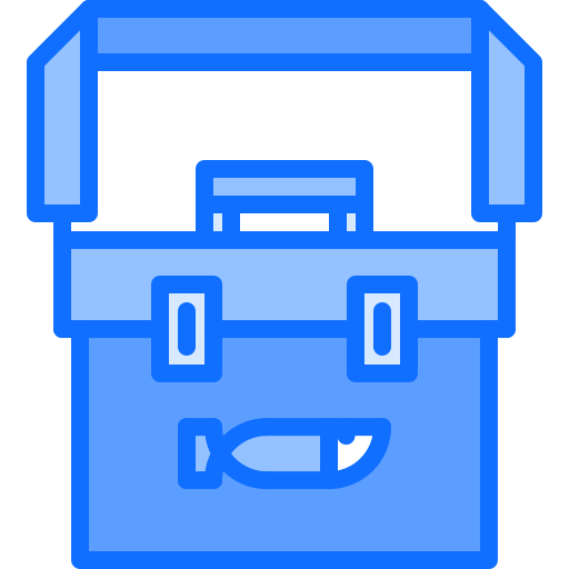 tackle box Coloring Blue icon