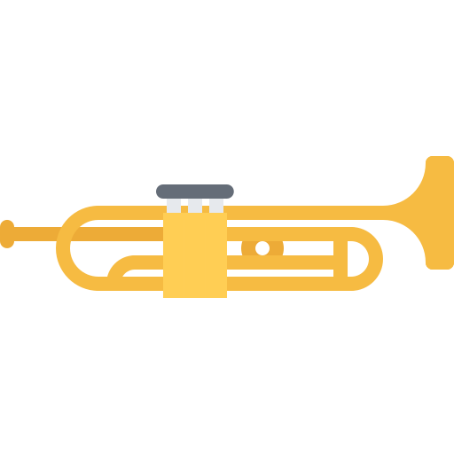 trompette Coloring Flat Icône