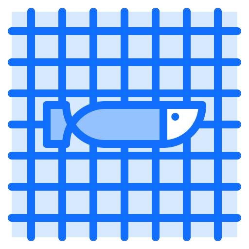 Fishing Coloring Blue icon