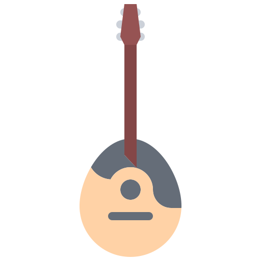 gitara Coloring Flat ikona