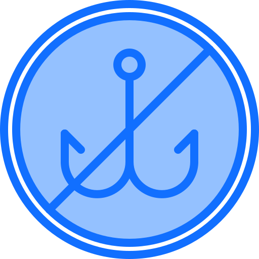 vietato pescare Coloring Blue icona
