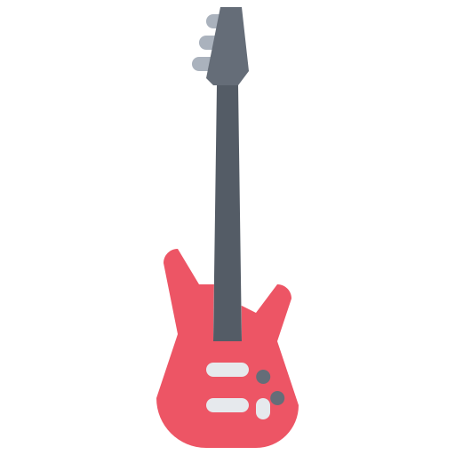 gitara elektryczna Coloring Flat ikona