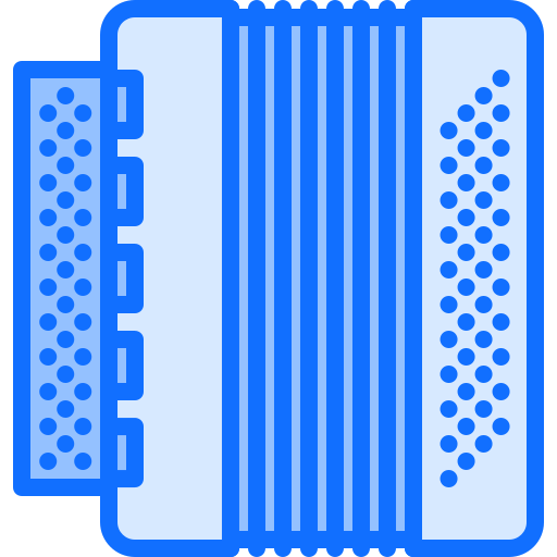 accordeon Coloring Blue icoon