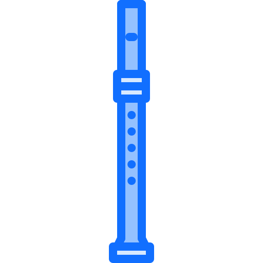 flûte Coloring Blue Icône
