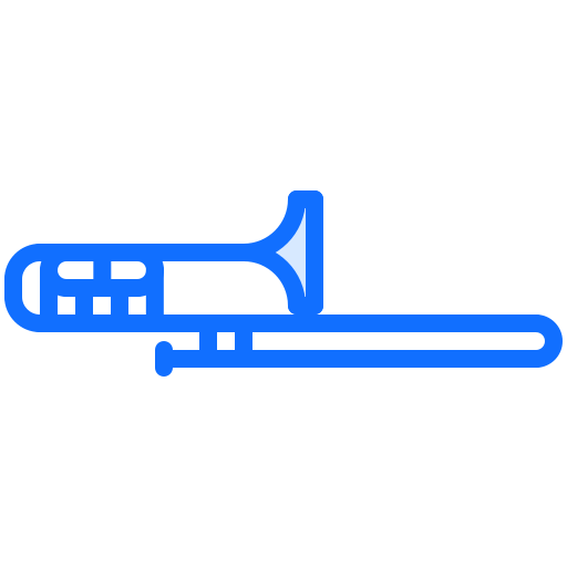 Trombone Coloring Blue icon