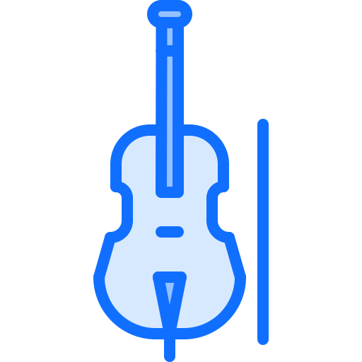 Double bass Coloring Blue icon