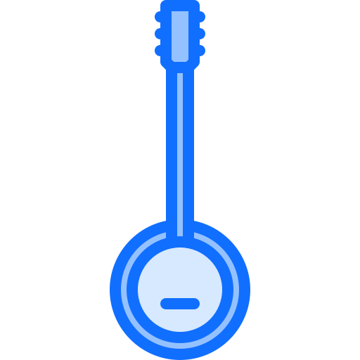 banjo Coloring Blue icoon