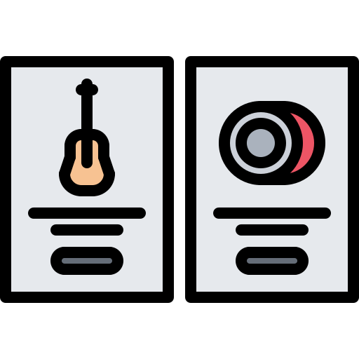 instrumenty muzyczne Coloring Color ikona