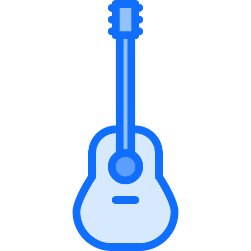 akoestische gitaar Coloring Blue icoon