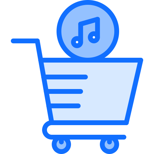 ショッピングカート Coloring Blue icon