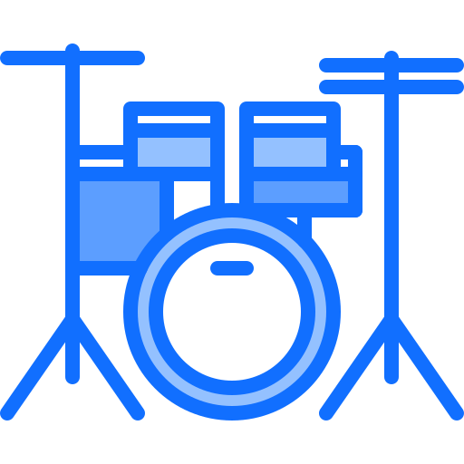 Drum kit Coloring Blue icon