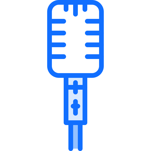 マイクロフォン Coloring Blue icon