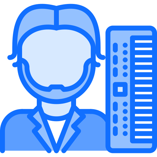 Musician Coloring Blue icon