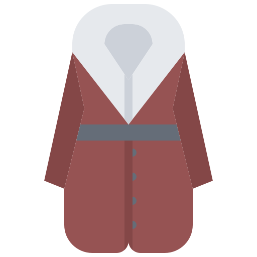 Coat Coloring Flat icon