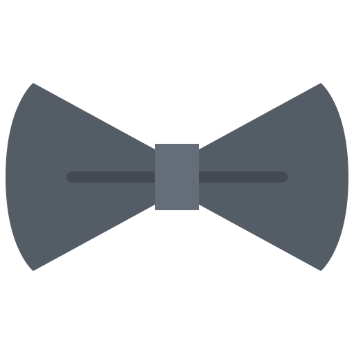 corbata de moño Coloring Flat icono
