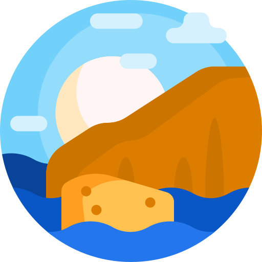 acantilado Detailed Flat Circular Flat icono