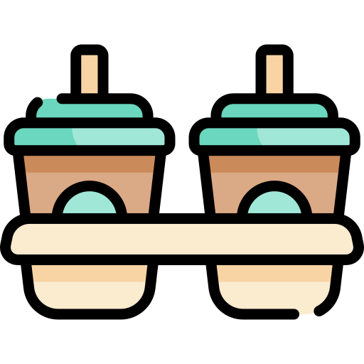 caffè Kawaii Lineal color icona