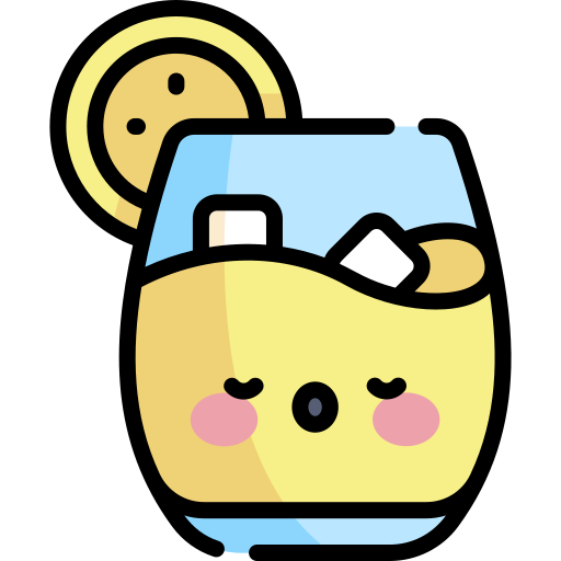 limonada Kawaii Lineal color icono
