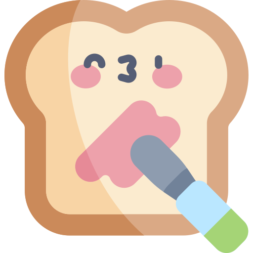 Toast Kawaii Flat icon