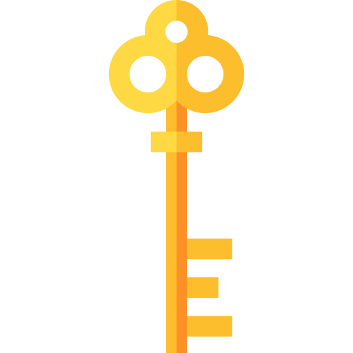 sleutel Basic Straight Flat icoon