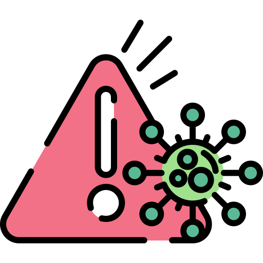 ostrzeżenie przed wirusem Generic Outline Color ikona