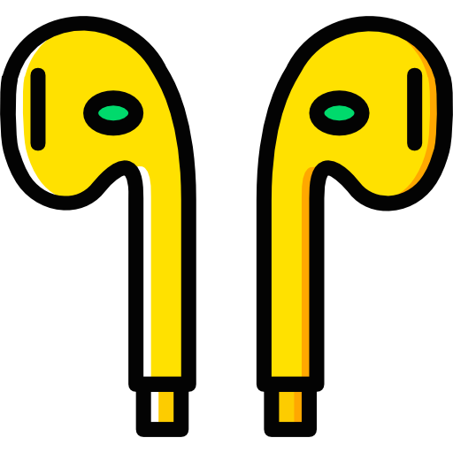fones de ouvido Basic Miscellany Yellow Ícone