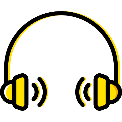 fones de ouvido Basic Miscellany Yellow Ícone